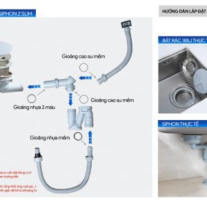 Siphon chậu rửa bát 1 hố Kluger Z – SLIM