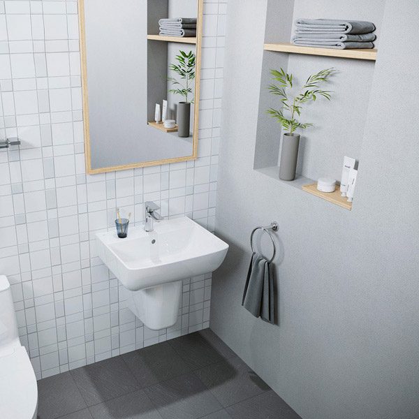 Chậu lavabo Inax L-312VFC treo tường