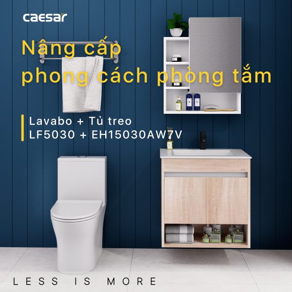 Bộ tủ lavabo Caesar LF5030/EH15030AW7V