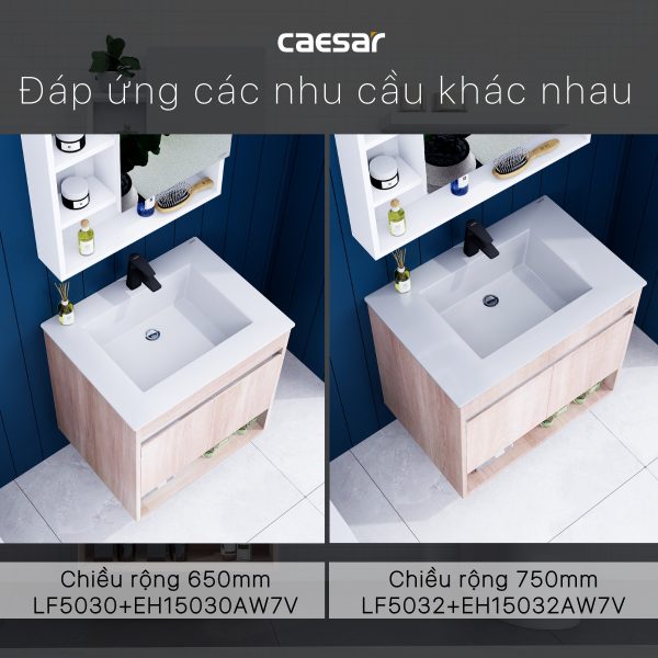Bộ tủ lavabo Caesar LF5030/EH15030AW7V