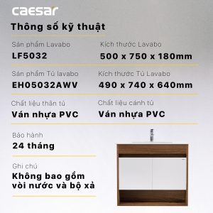 Bộ tủ lavabo Caesar LF5032/EH05032AWV