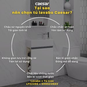 Bộ tủ lavabo Caesar LF5239S/EH05239AV