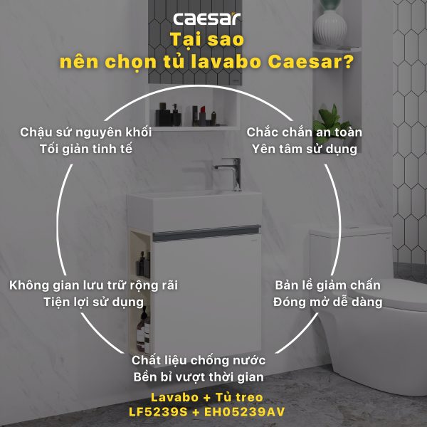 Bộ tủ lavabo Caesar LF5239S/EH05239AV