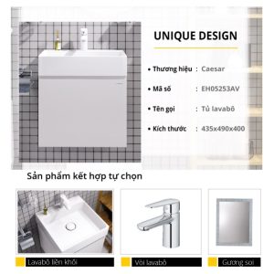 Bộ tủ lavabo Caesar LF5253/EH05253AV