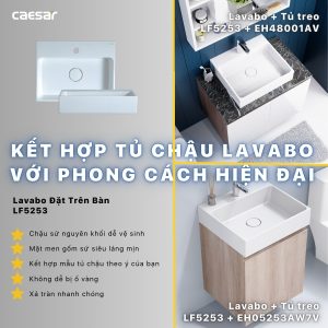 Bộ tủ lavabo Caesar LF5253/EH05253AW7V