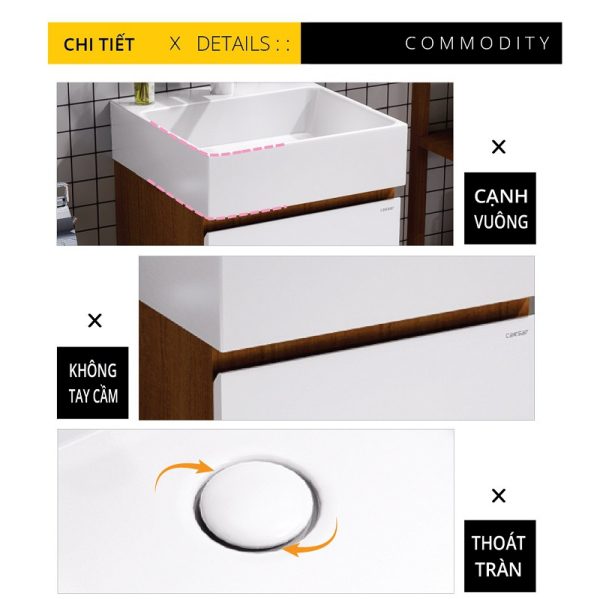 Bộ tủ lavabo Caesar LF5253/EH05253AWV