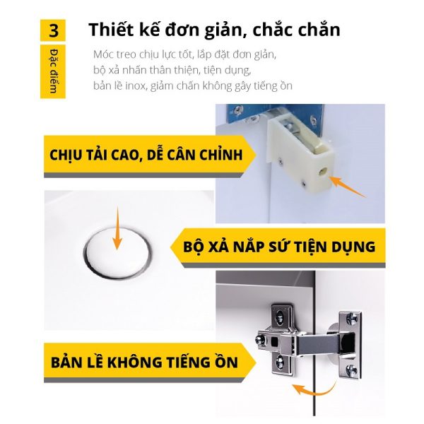 Bộ tủ lavabo Caesar LF5257+EH05257ATGV