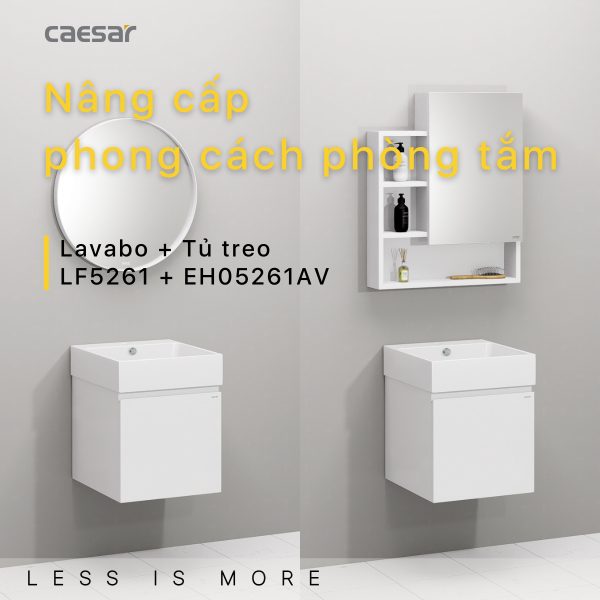 Bộ tủ lavabo Caesar LF5261+EH05261AV