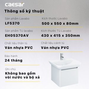 Bộ tủ lavabo Caesar LF5370/EH05370AV