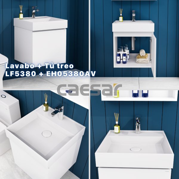 Bộ tủ lavabo Caesar LF5380/EH05380AV