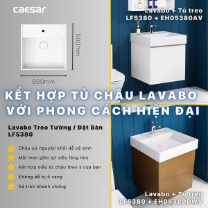 Bộ tủ lavabo Caesar LF5380/EH05380DWV
