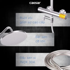 Sen tắm cây nhiệt độ Caesar tự động NEW S1038S