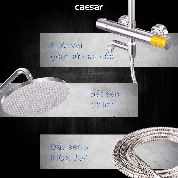 Sen tắm cây nhiệt độ Caesar tự động NEW S1038S