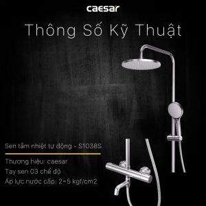 Sen tắm cây nhiệt độ Caesar tự động NEW S1038S