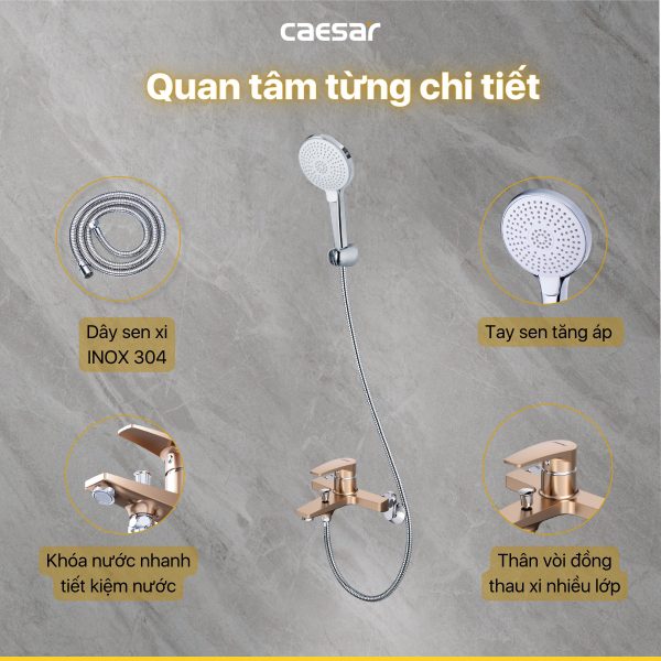 Sen tắm Caesar nóng lạnh S393CG