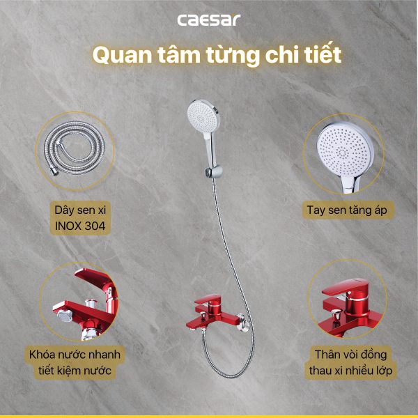 Sen tắm Caesar nóng lạnh S393CR