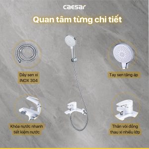 Sen tắm Caesar nóng lạnh S393CW