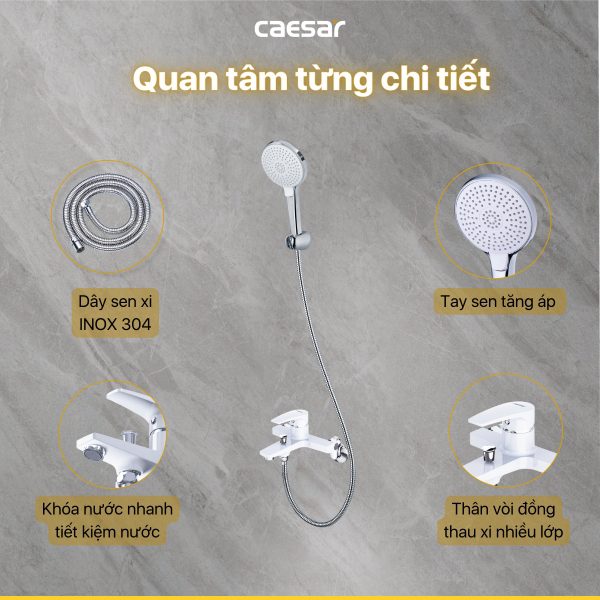 Sen tắm Caesar nóng lạnh S393CW