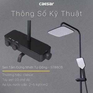 Sen tắm cây nhiệt độ Caesar tự động S788CB