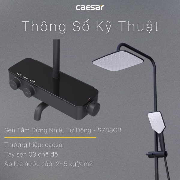 Sen tắm cây nhiệt độ Caesar tự động S788CB