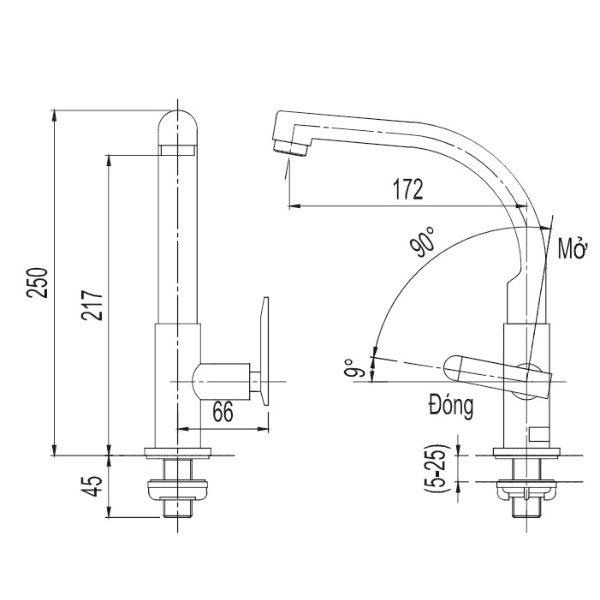 Vòi bếp lạnh Inax SFV-29