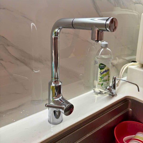 Vòi bếp Inax SFV-907SX dây rút nóng lạnh