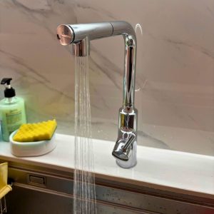 Vòi bếp Inax SFV-907SX dây rút nóng lạnh