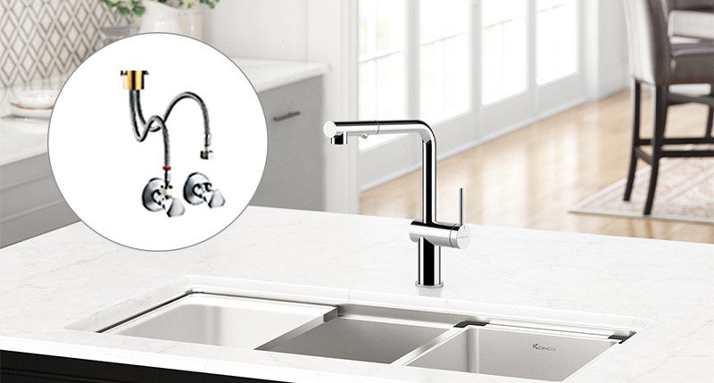Vòi rửa bát Konox Stella Chrome