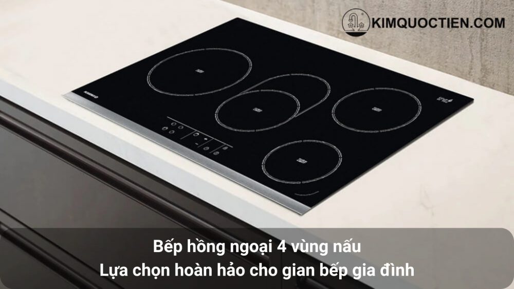 bếp hồng ngoại 4 vùng nấu