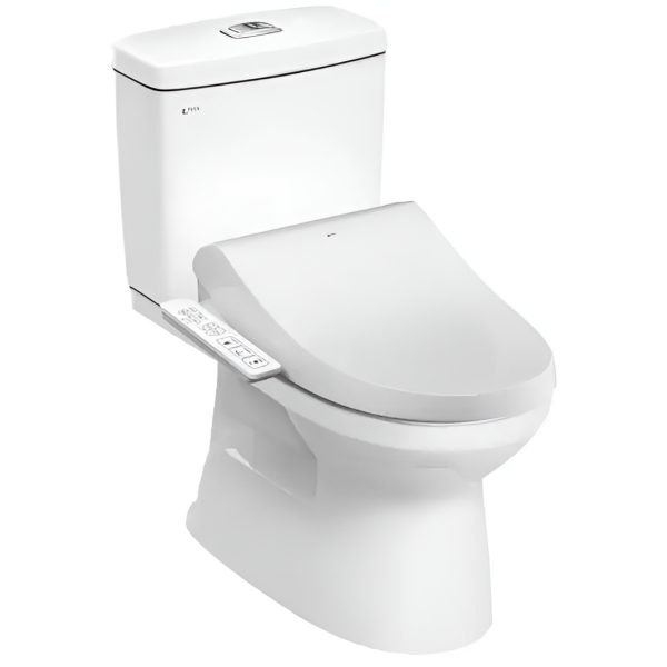 Bồn cầu 2 khối kết hợp nắp rửa điện tử C-504A+CW-H17VN