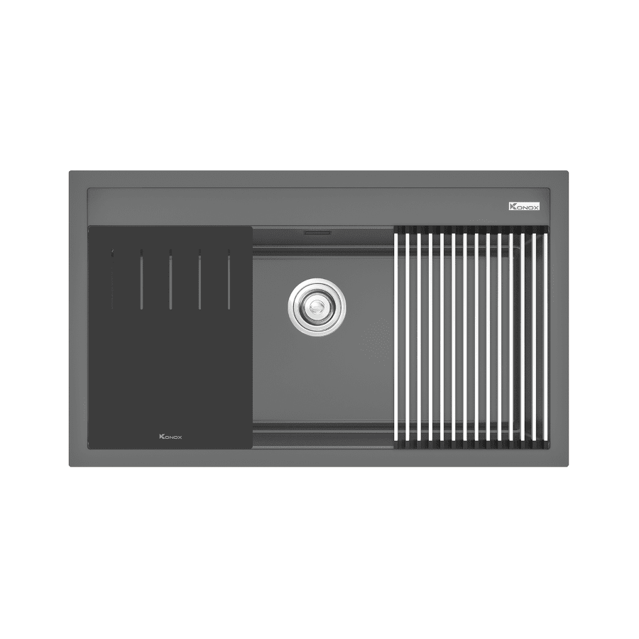 Chậu rửa bát đá Granite Sink Terra 860S Grey