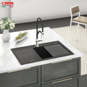 chậu rửa bát Granite Sink Terra 860S Black