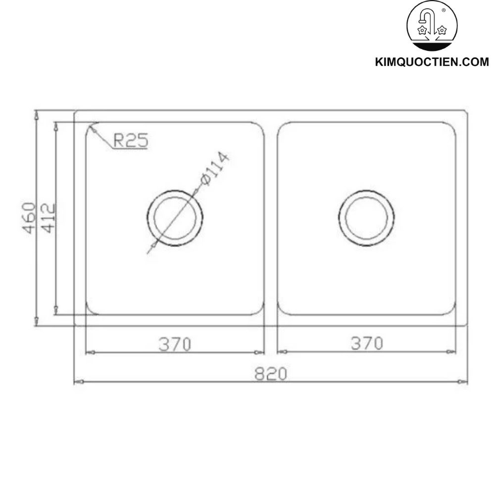 Chậu rửa bát Konox KN8246DU Dekor