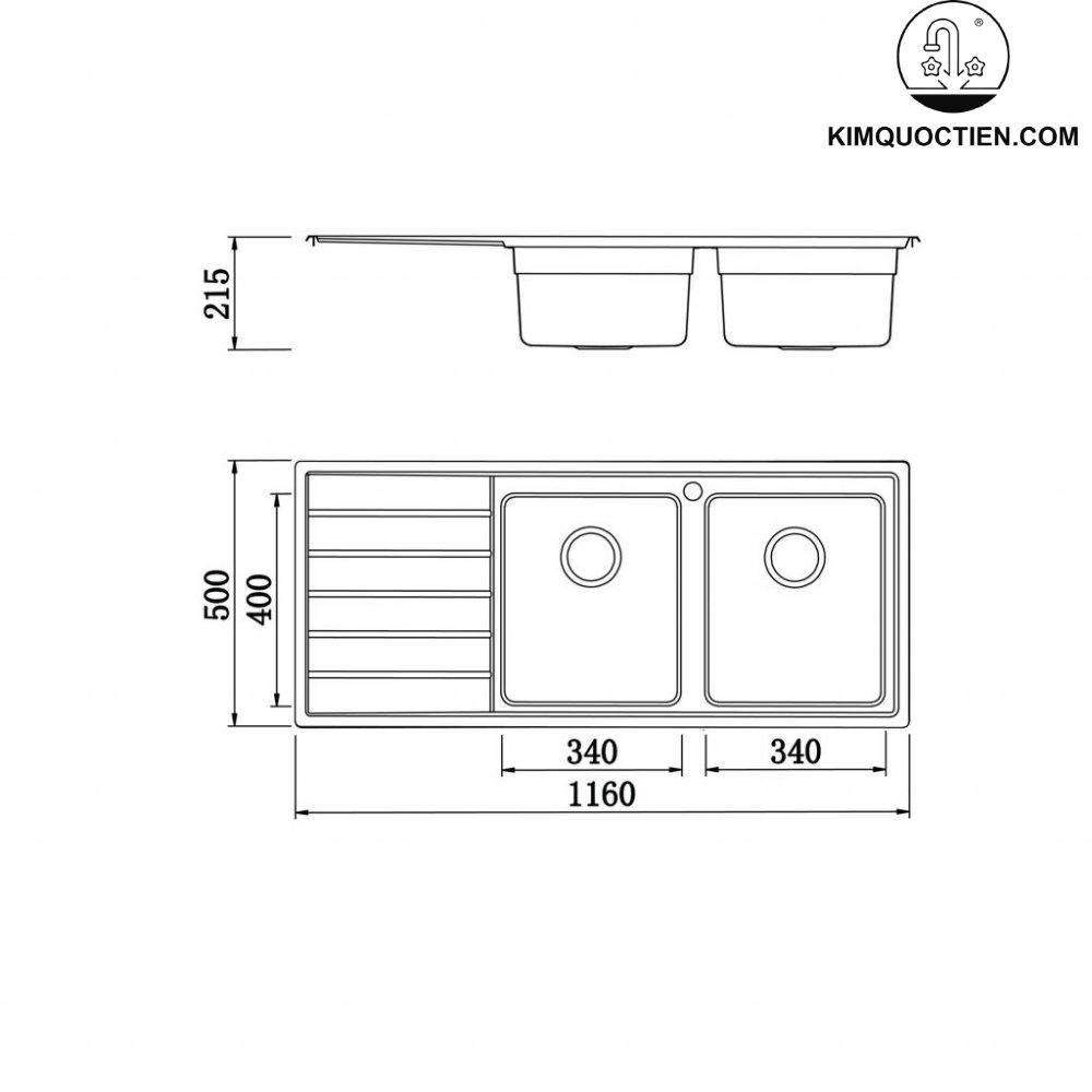 Chậu rửa bát Premium KS11650 2B