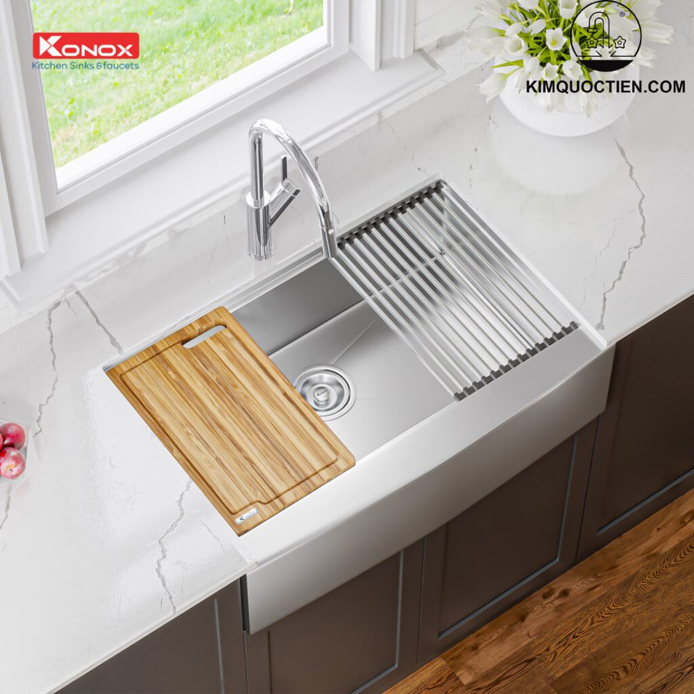 Chậu rửa bát Workstation Sink – Apron Sink KN8051AS Curve