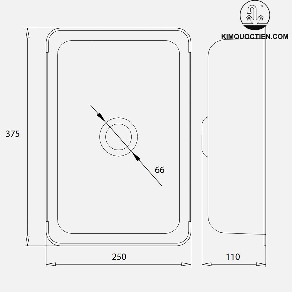Chậu rửa nhỏ inox Kluger KSWB – 401FB
