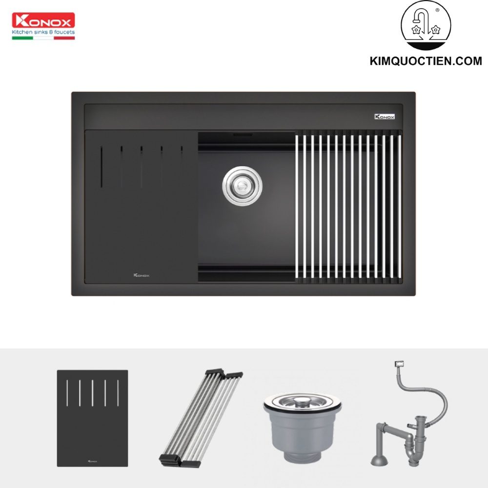 chậu rửa bát Granite Sink Terra 860S Black