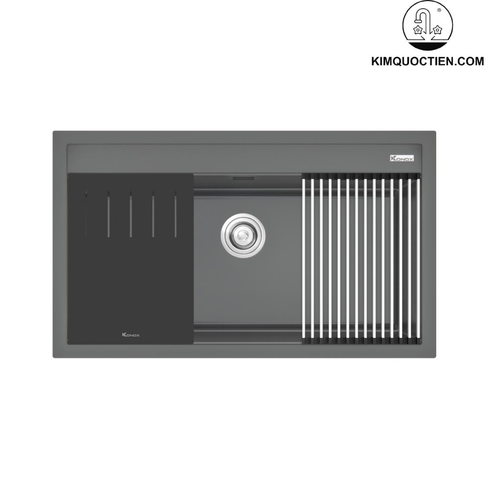 Chậu rửa bát đá Granite Sink Terra 860S Grey