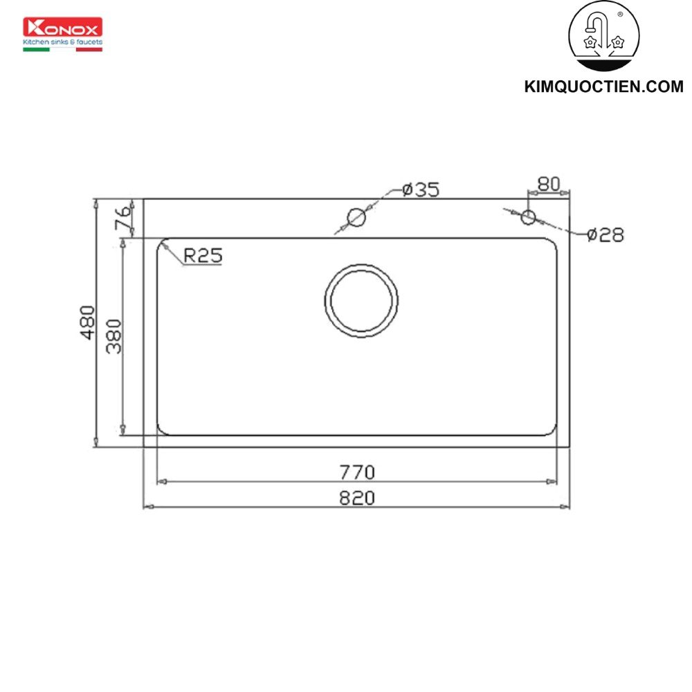 Workstation Sink KN8248SO Dekor