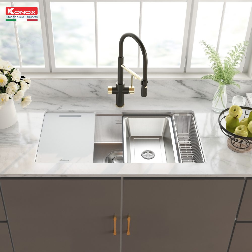 Chậu rửa bát chống xước phong cách Nhật TARI 8748SR