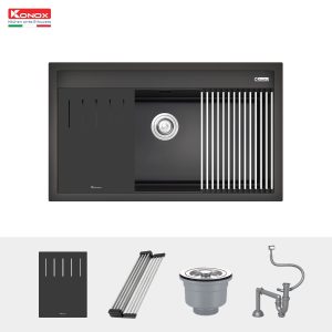 chậu rửa bát Granite Sink Terra 860S Black