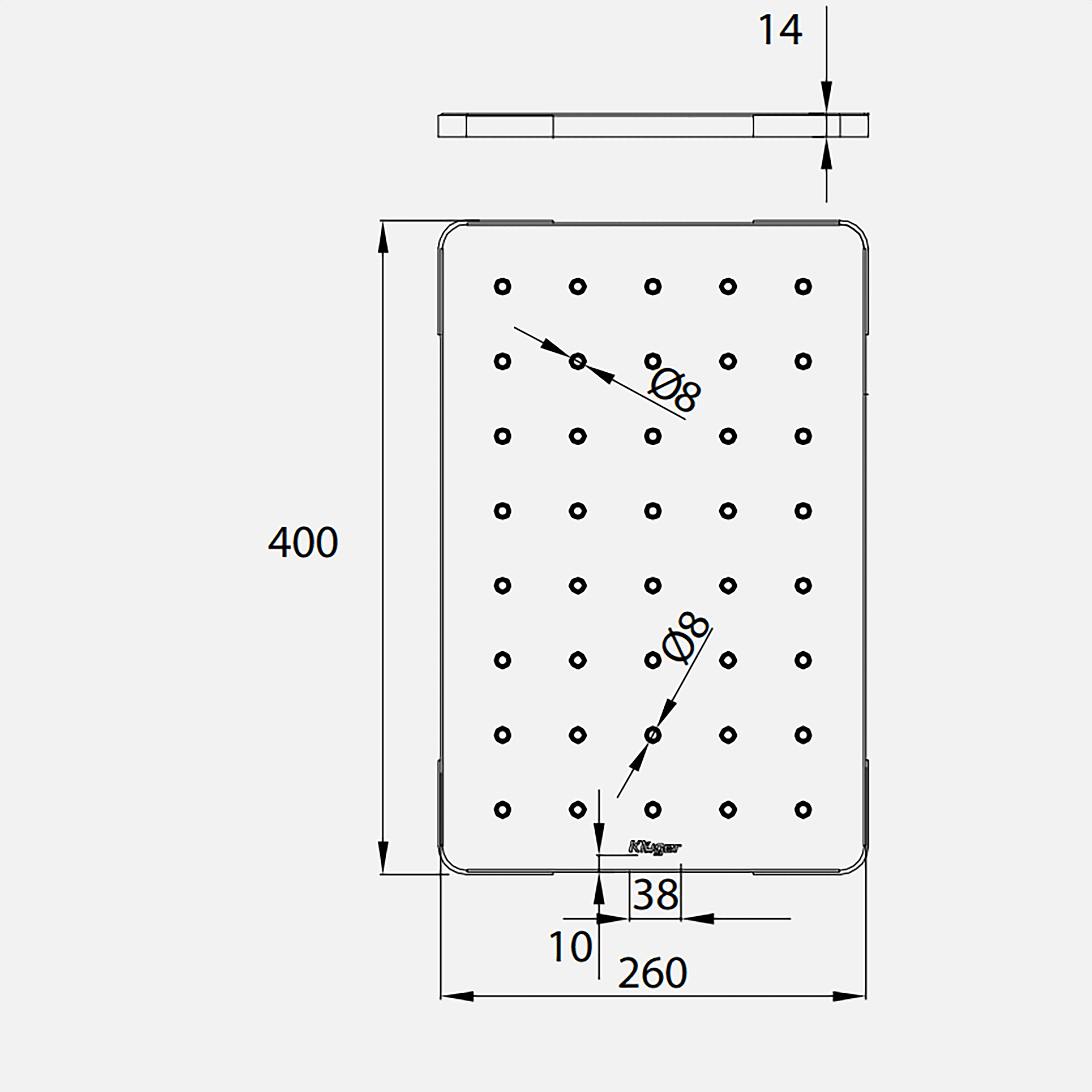 Thớt inox Kluger KCB – 131FS