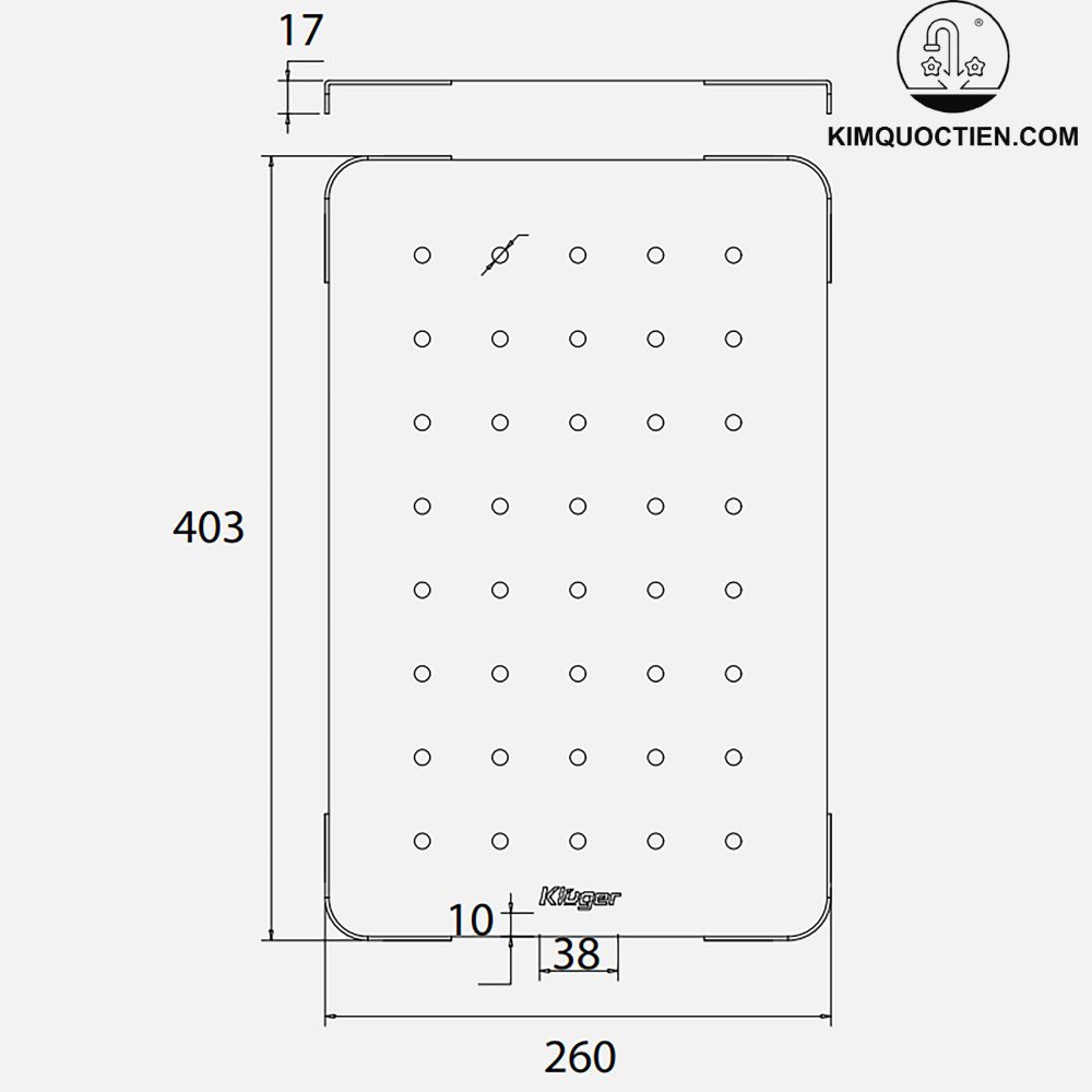 Thớt inox 304 có lỗ Kluger