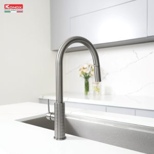 Vòi rửa bát dây rút Venice Gun Metal