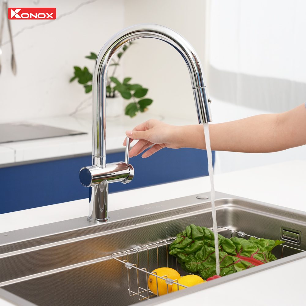 Vòi rửa bát dây rút Reno