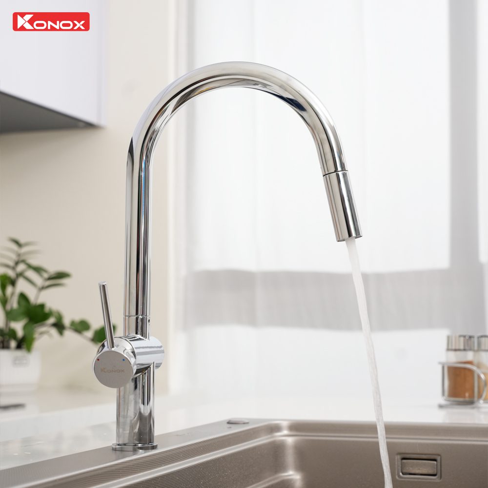 Vòi rửa bát dây rút Reno