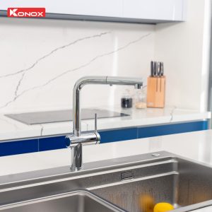 Vòi rửa bát dây rút Stream Chrome