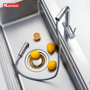 Vòi rửa bát dây rút Stream Chrome