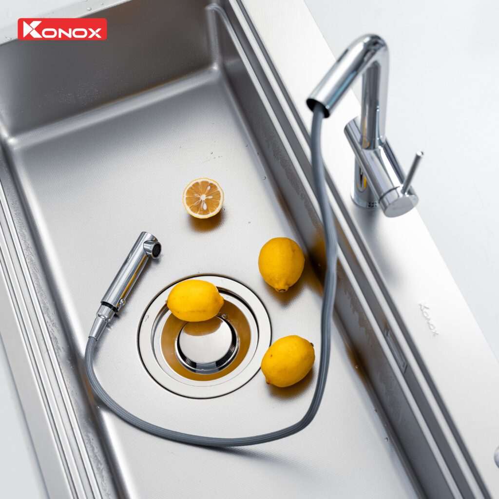 Vòi rửa bát dây rút Stream Chrome