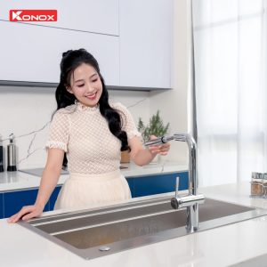 Vòi rửa bát dây rút Stream Chrome